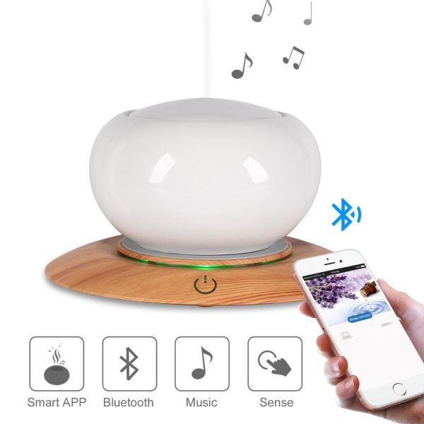 High Quality Humidifier Aromatherapy Essential Oils Humidifier Smart App Control Music Ceramic Porcelain Aroma Diffuser
