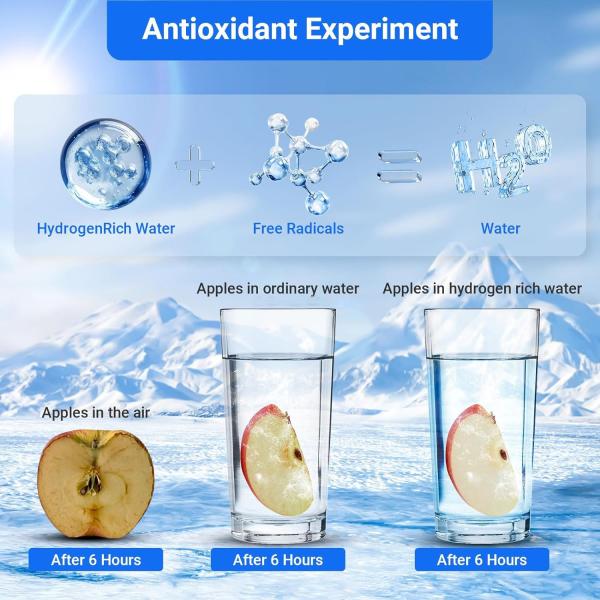 Оптовая продажа SPE PEM USB перезаряжаемый портативный H2 богатый водородный генератор Стеклянная бутылка с водяным термосом