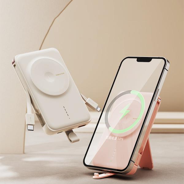 Banco de Energia de Adsorção Magnética 10000MAH 5W 7.5W Tecnologia de Carga Incandescente de Polímero Li
