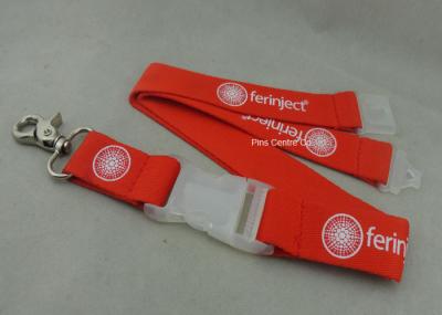 Silk Screen Printing Polyester Promotional Lanyards , Customized Sublimation Fair Lanyard