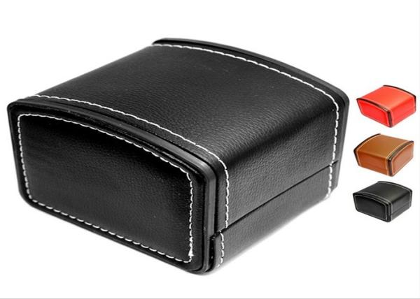 MDF Core Watch Packing Box Black And White Pu Leather Custom Logo TW-036