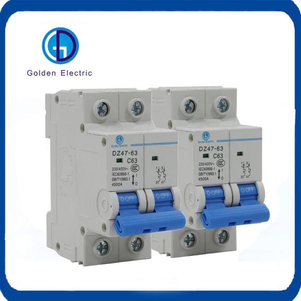 Interruptor de baixa tensão MCB Dz47 AC 230/400V 16A 20A 25A 32A 63A 1P/2P/3P/4P Miniatura