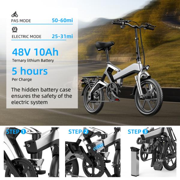 AVIS Mini Folding E-Bike 2021 New Model Small Size Electric Bicycle Magnesium Alloy