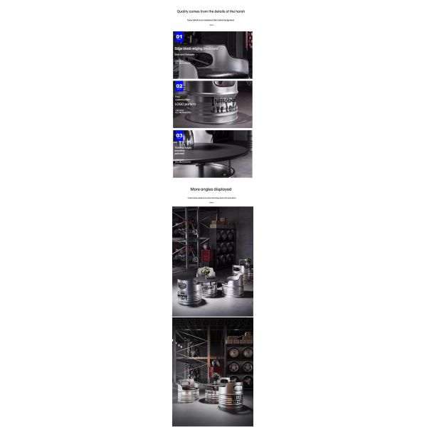 Logo Customization Oil Drum Table And Chair Silver Tables And Chairs Furniture