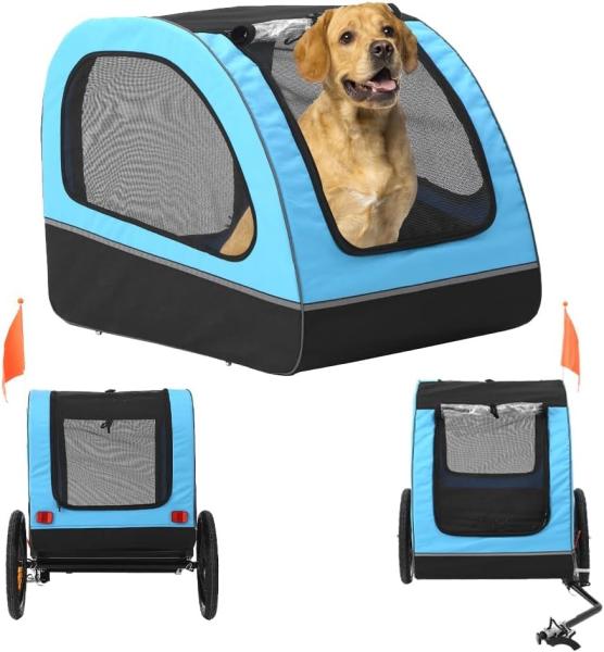 Dog Trailer, Medium Dog Buggy, Bicycle Trailer for Small and Medium Dogs Under 88 lbs