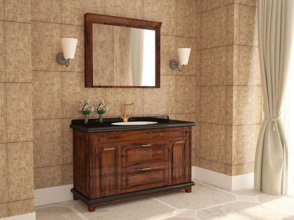 Customizable Euro Style Bathroom Vanity Cabinets With Gold Handles And Faucet