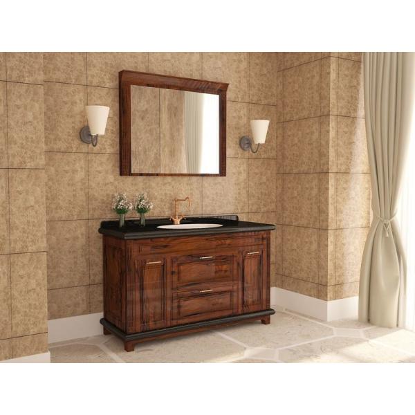 Customizable Euro Style Bathroom Vanity Cabinets With Gold Handles And Faucet