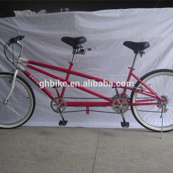 Aluminum Alloy Rim Material 26 Low Rider Tandem Bike for 2 or 3 Persons Alloy Crank