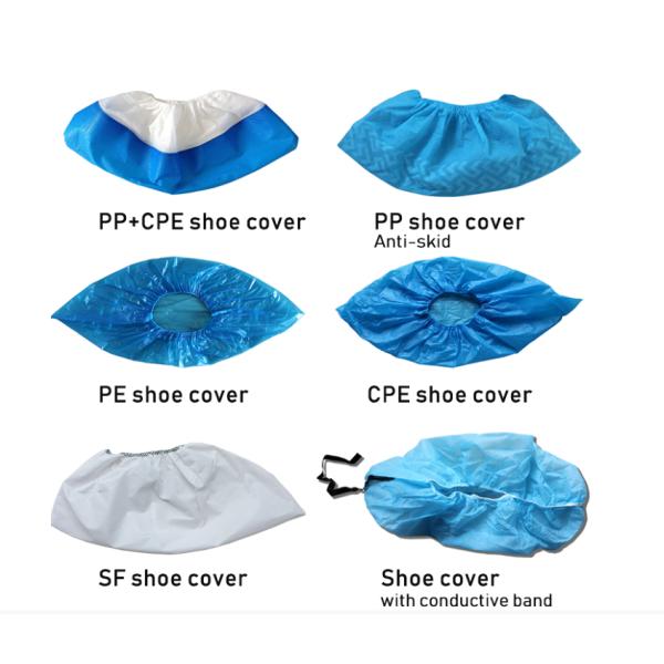 Customized CPE Disposable Shoe Cover Water Resistant For Foot Protection