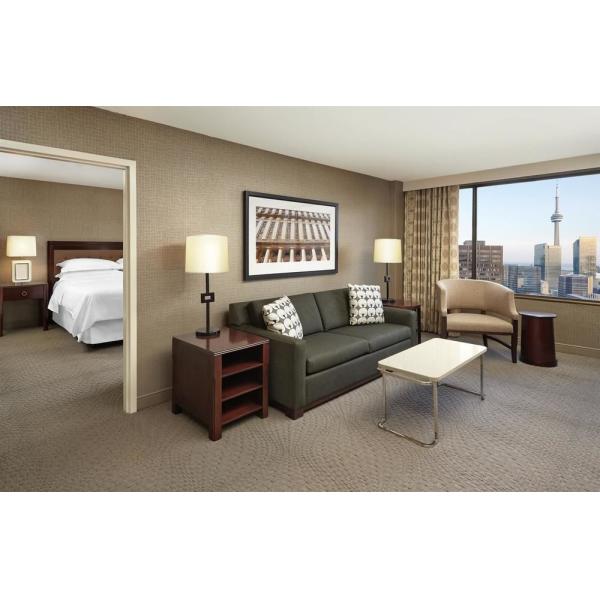 King / Double Size Cherry Veneer Boutique Hotel Furniture Customized Size