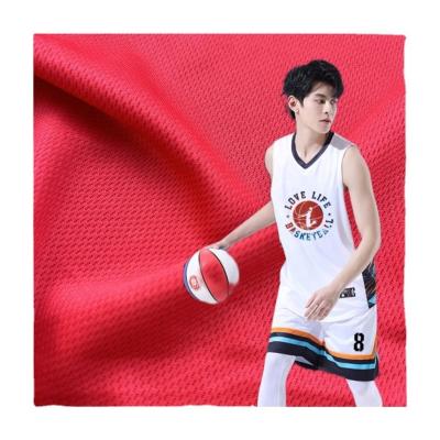 Polyester Bird Eye Mesh Eyelet Mesh Sports Jersey For Football Uniform 3.5-4.0 Grade