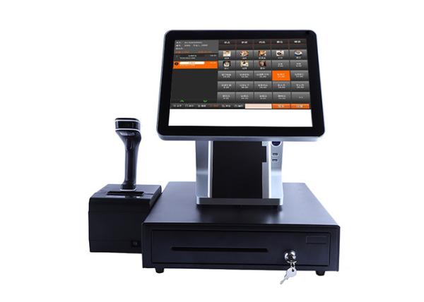 15 Inch Touch Screen Register For Restaurant All In One High Definition Brightness
