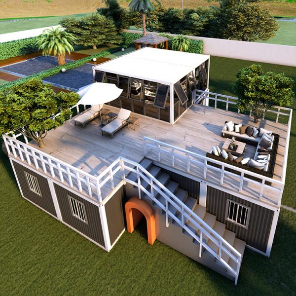 BOX SPACE Custom 20 Ft Mobile House Duplex Prefabricated Container Home Kits