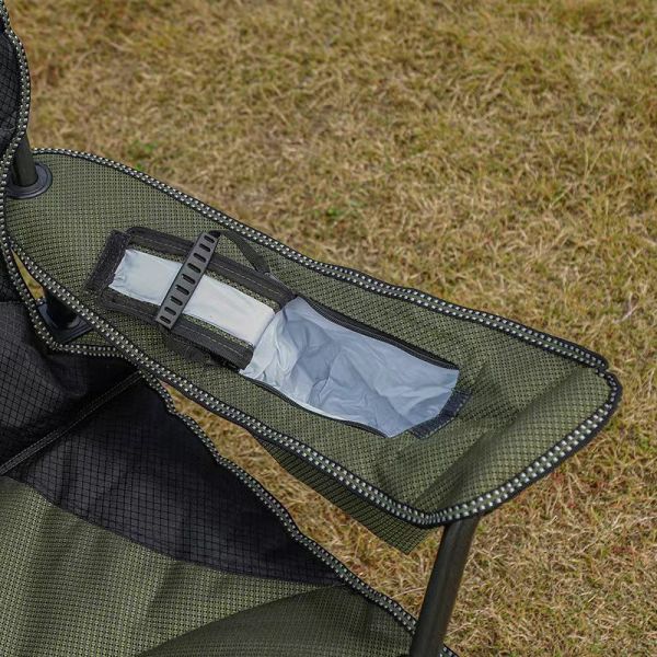 New Lightweight Aluminum Portable Camping Chair Modern Style Simple Folding Beach Chair with Armrest for Fishing Cotton Material