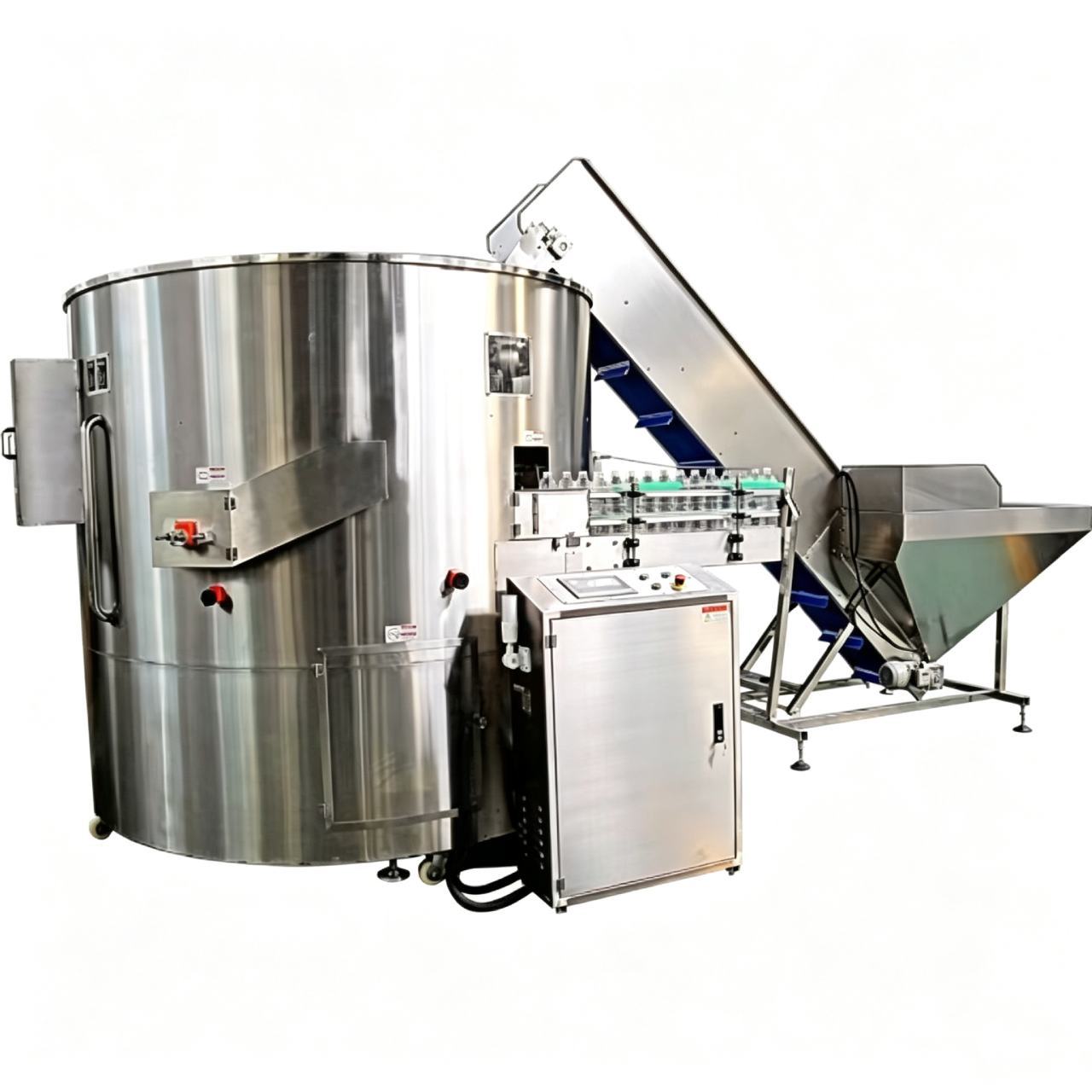 Automatic Bottle Unscrambler with 12000 BPH Capacity, 304 Stainless Steel Construction, and PLC Control System