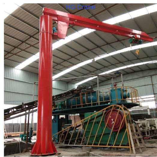 Custom Movable Mini Electric Jib Crane with 360° Rotation and Floor Mounted Design