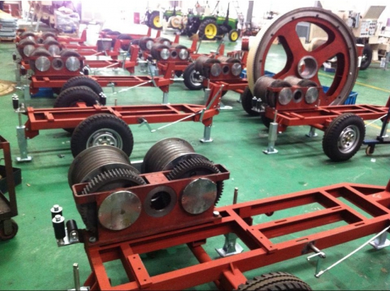 3T 5T Engine Powered Diesel Cable Winch Sagging Operation In Line Construction