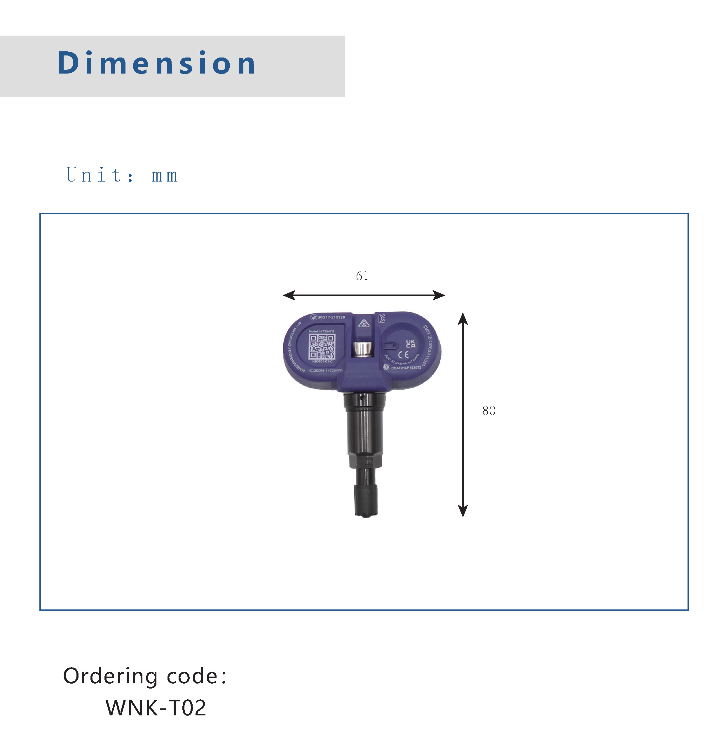 TPMS Tire Pressure Monitoring Sensor for Tesla Cars Bluetooth Tire Pressure Sensor for Model3/Y/S