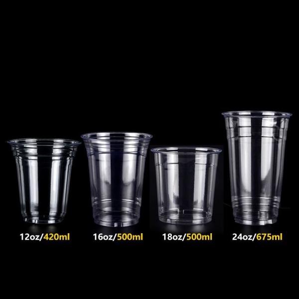 Copo transparente de PLA φ90mm 16oz Copo compostable Amigo del medio ambiente