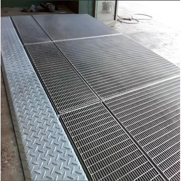 Boiler Industry Heavy Duty Silver Galvanized Steel Stairway Cat Ladder with Catwalk