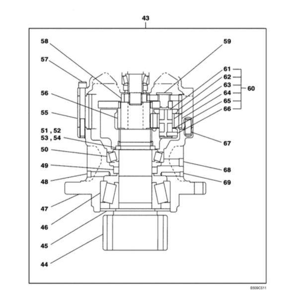 LC00238 LNM0601 Planetary Gear Carrier , Swing Reduction Gear For CX210 CX130