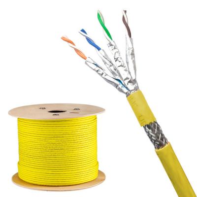 Yellow S FTP CAT 7A  Shielded LSZH Jacket 1000MHz Pvc Ethernet Cable