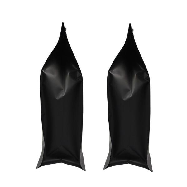 Wholesale 250g 500g flat bottom coffee bags with valve/Biodegradable zipper coffee packaging bags/Matte Black coffee bag