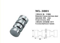 304# stainless steel shower door knob WL-3001 chrome finished Dia.30x65mm
