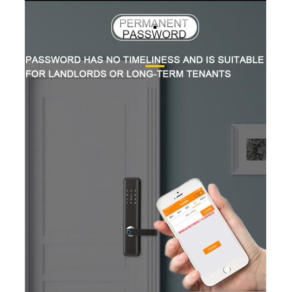 LCD Screen Fingerprint Scanner Door Lock Aluminum Alloy Electric Glass Doors