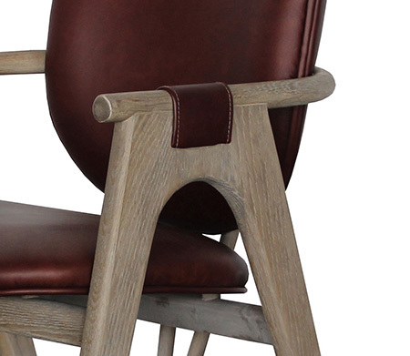 Home Solid Wood Upholstered Dining Chairs Leather Dustproof Mid Century Solid Wood Chair