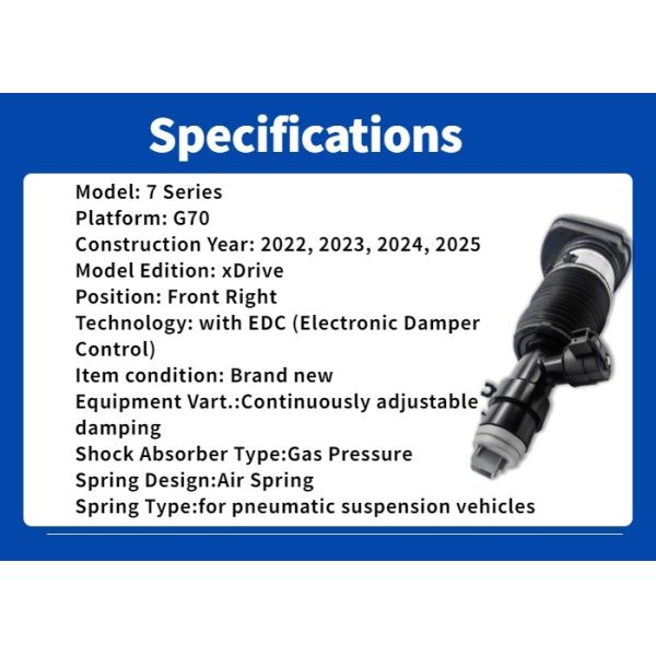 Air Suspension Shock Absorber Replacement Sets for BMW 7 Series G70 xDrive with EDC 37106892592 ﻿ Front Right