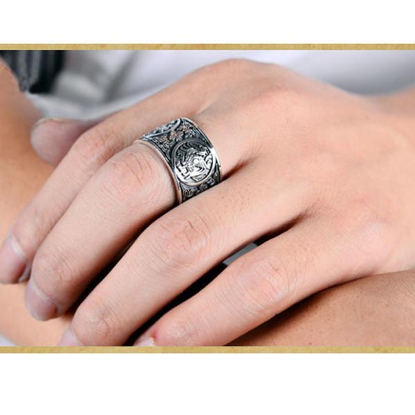 Men's Vintage Old Sterling Silver Band Ring (R121408)