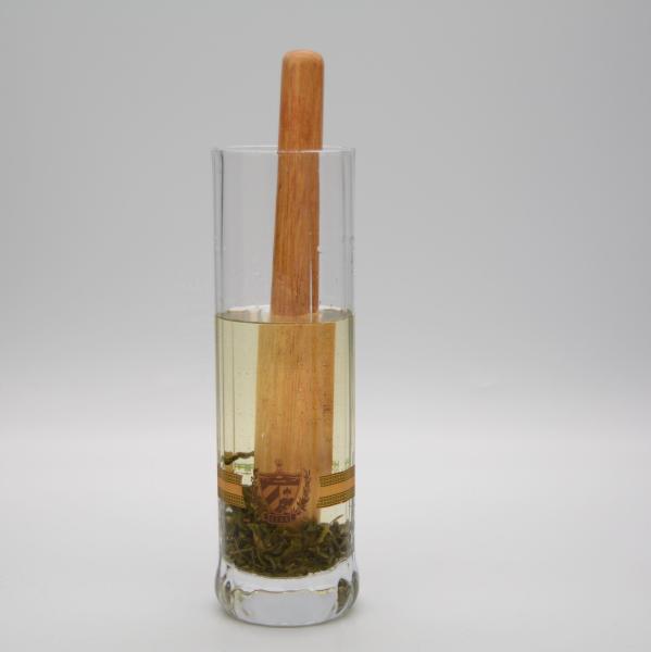 8 pilão de Crystal Cocktail Glasses With Wood do cilindro
