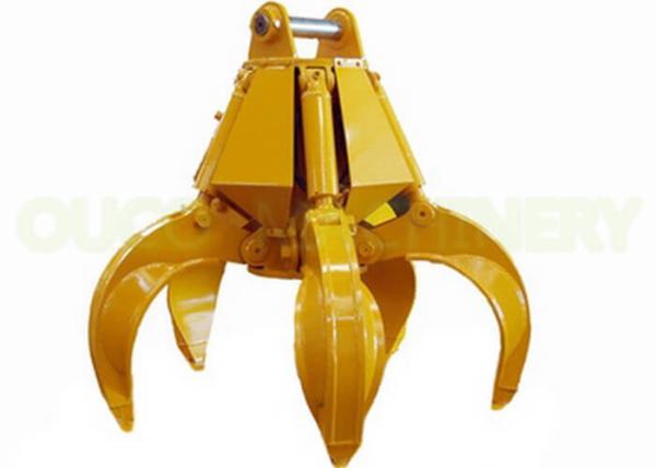 Hydraulic Control Power Orange Peel Grab , Bulk Grab Bucket High Efficiency