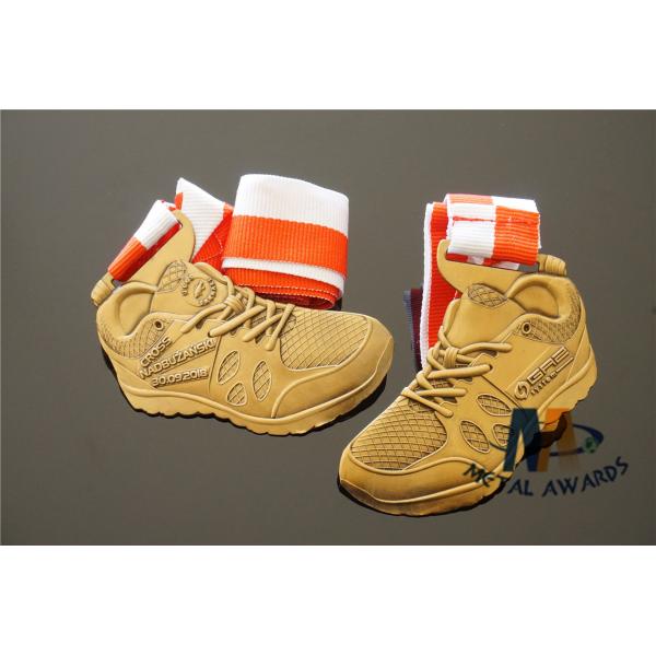 Customized 3D Mold Medals Personlized Shoes Shape Medailles Antuique Gold Metal Finish