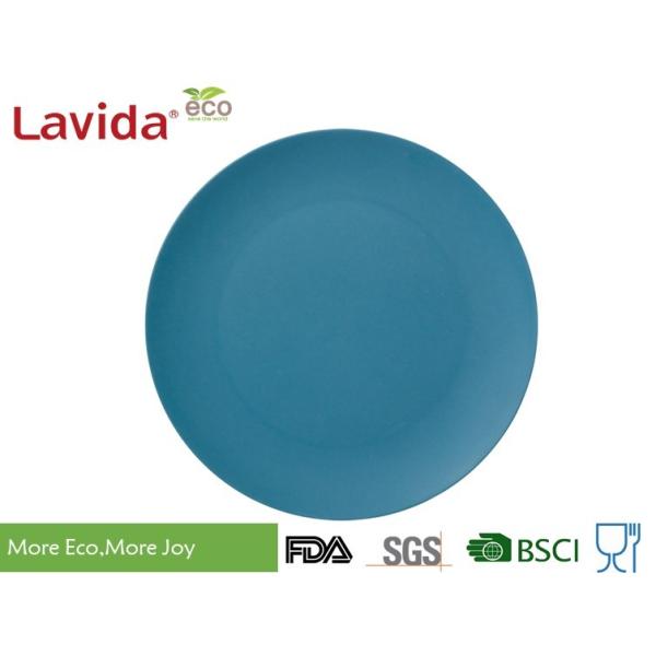 Restaurant Bamboo Biodegradable Plates Navy Blue Heat - Resistance Smooth