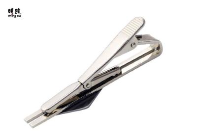 Small Personalised Stainless Steel Tie Bar , Logo Printed  Blank Tie Clips