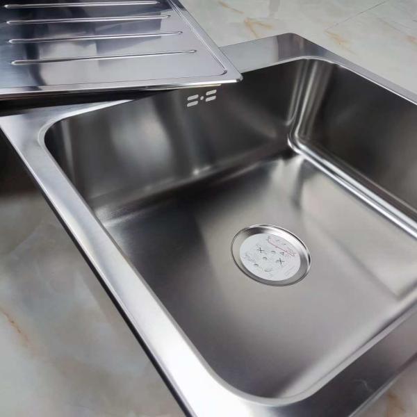 304 Stainless Steel Stretched Kitchen Sink Set Customizable Size