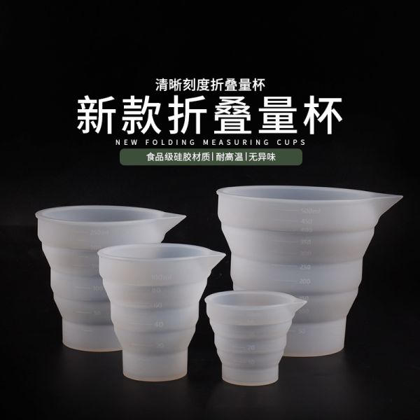 DIY Tool Container Measuring Cup Candle Gypsum Dropping Glue Mixing Cup Convenient Silicone Folding Cup Mold