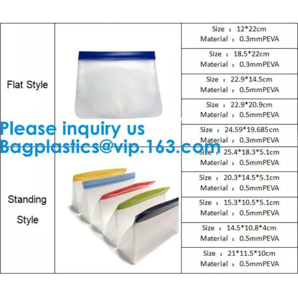 FOOD GRADE SILICONE: Strong, Thick 100% Durable Silicone Food Bags, Non-Toxic, Non-Leaching Hygienic And Reusable Food B
