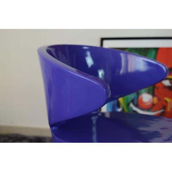Mushroom - Shaped Living Room Chairs Fiberglass Leisure Blue 60 * 57 * 79 CM
