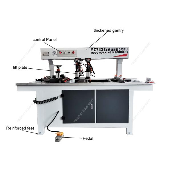2 Head Multi Boring Machine for Wood Panel Board Drilling in Furniture Cabinet Door