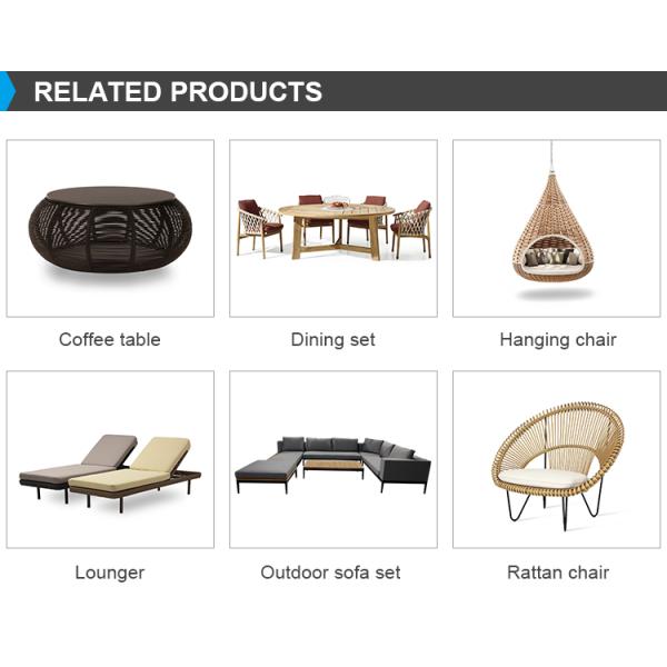 Power Coated Frame Finish Hotel Outdoor Rope Woven Dining Chair for Al Fresco Dining