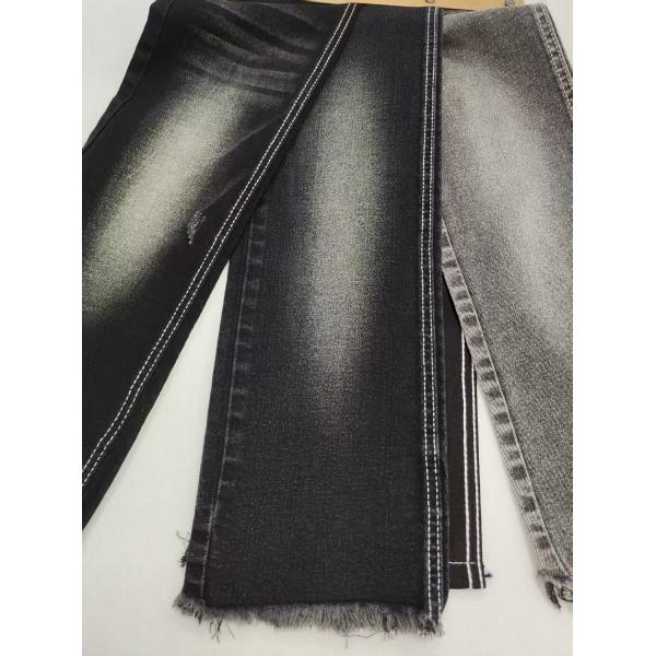 9.5oz High Stretch BLACK/BLACK Denim Fabric With 10*16/40+16/70 Construction For Jeans