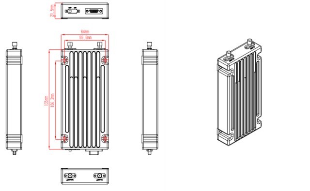 CD30NMT-J30J-V3 COFDM HD передатчик с частотой FHSS для беспилотных летательных аппаратов 200 г