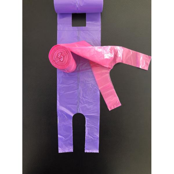 Полиэтиленовые пакеты пурпурного HDPE продуктовых сумок цвета пластикового материальные biodegradable