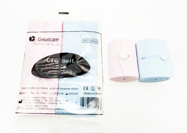 Pink / Blue Bandage Fetal Monitor Belts Disposable Ultrasound Belt 6cm / 5cm Width