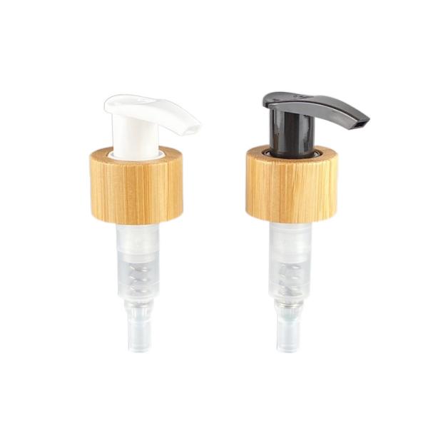 Custom Bamboo Lotion Dispenser Screw Pump 24mm 24/410 Soap Shampoo