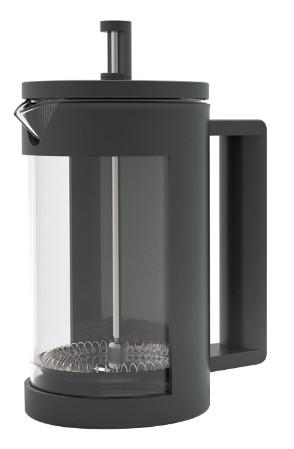 Cafetières portables Presse à café en verre à haute teneur en borosilicate Presse française en plastique noir