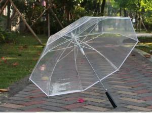 透明の傘とLEDライト 雨のライト ガラス繊維の肋骨とアルミニウムシャフト